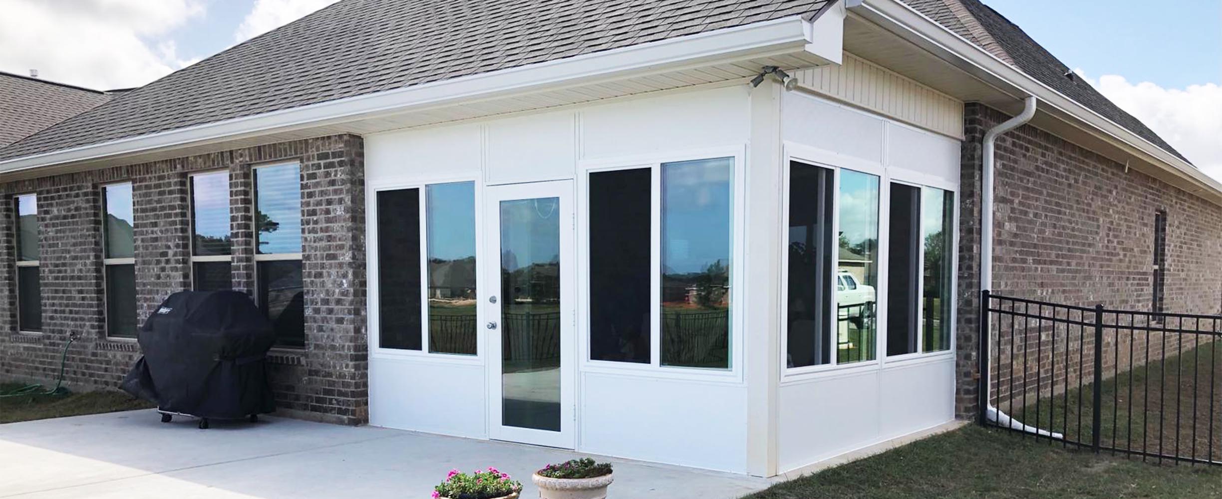 Sunroom or glassroom designed and implemented for all seasons effectively expanding the house in a practical and comfortable way!